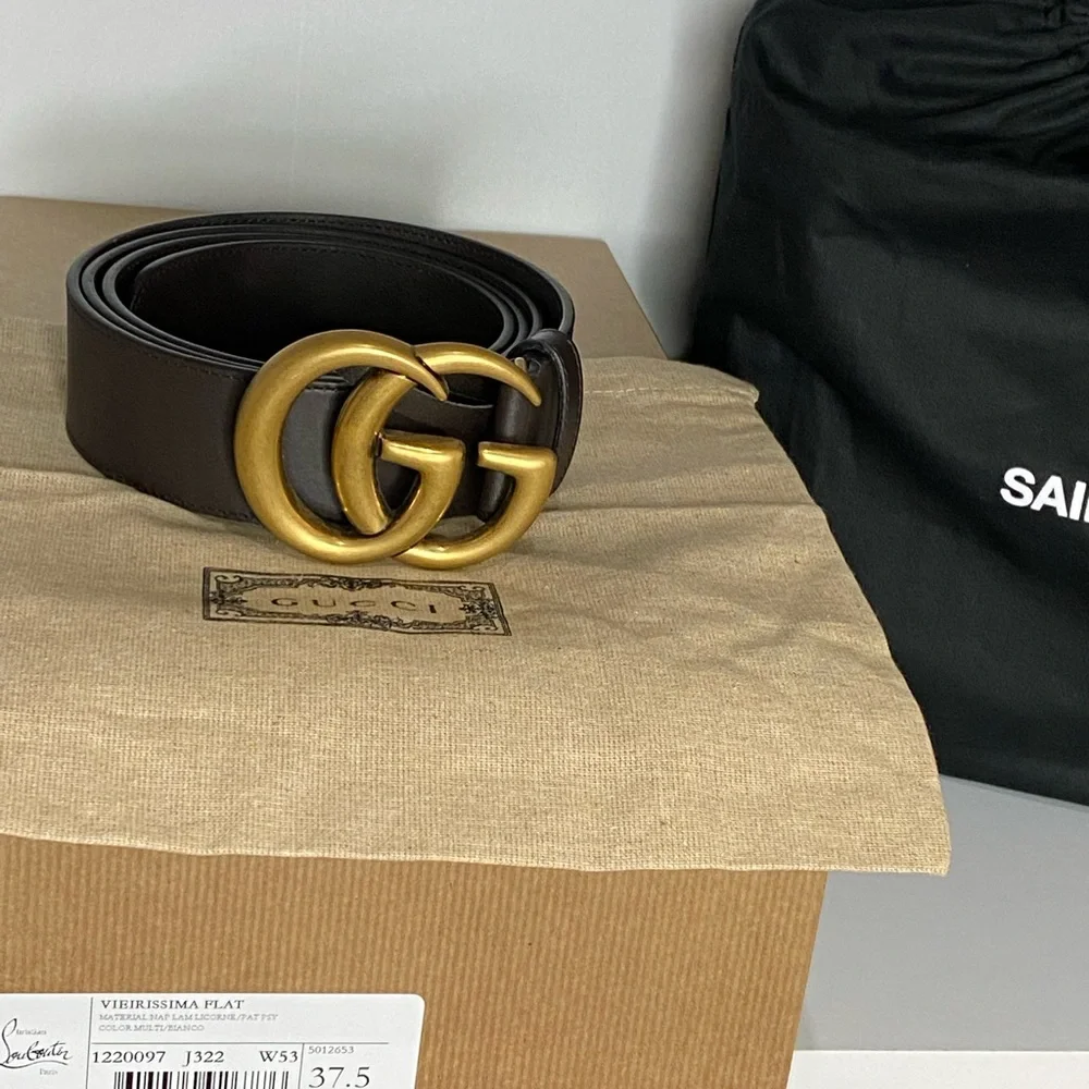 Authentic Gucci double G belt, worn once. Excellent used condition